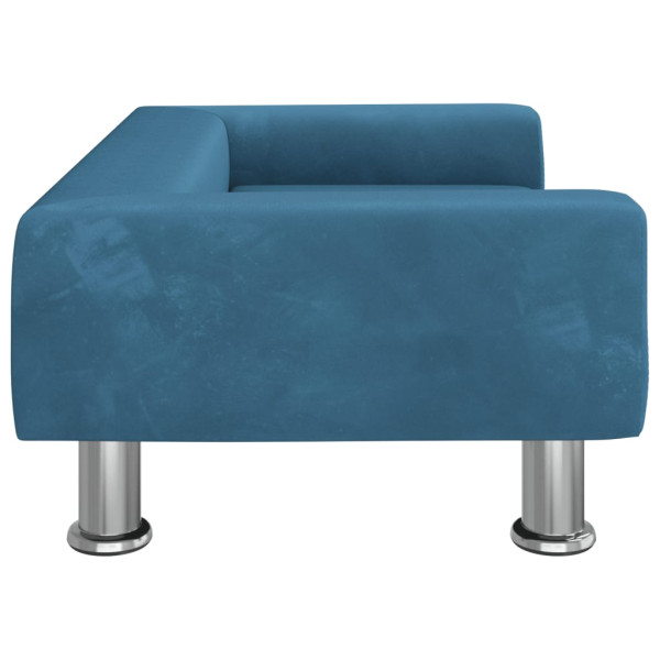 Cama para cães 70x45x26.5 cm veludo azul M 4
