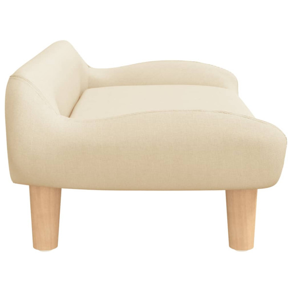 Cama para perros de tela crema 70x40x24 cm M 4