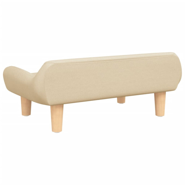 Cama para cães 70x40x24 cm tecido cor creme M 5