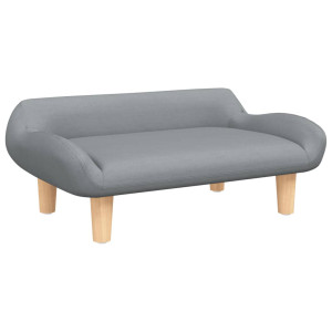 Cama para cães 70x40x24 cm tecido cinzento-claro H