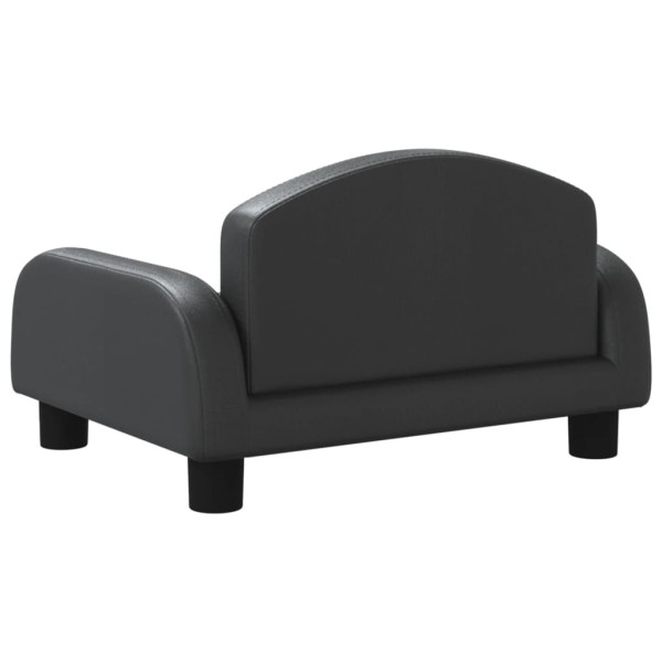 Cama para cães 50x40x30 cm couro artificial preto M 5
