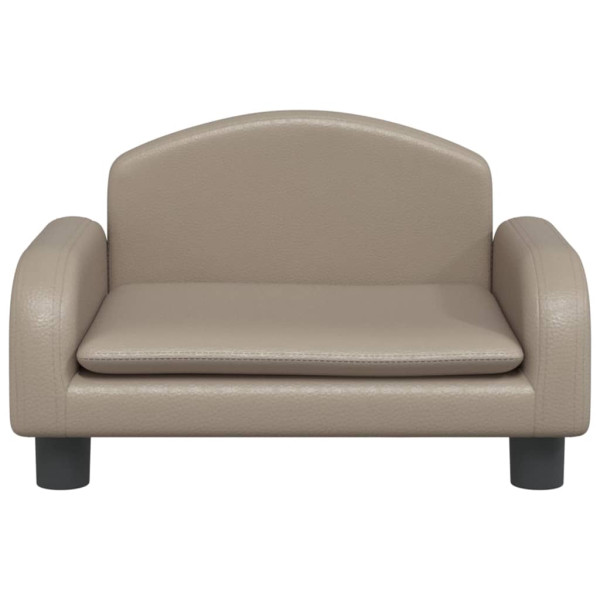 Cama para cães 50x40x30 cm couro artificial cor cappuccino M 3