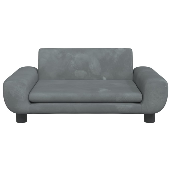 Cama para cães 70x45x33 cm veludo cinzento-escuro M 3