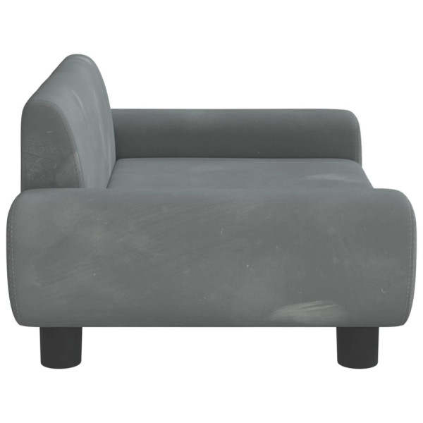 Cama para cães 70x45x33 cm veludo cinzento-escuro M 4