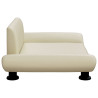 Cama para cães 70x45x28 cm couro artificial cor creme 4