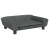 Cama para perros de terciopelo gris oscuro 70x48x22 cm 2