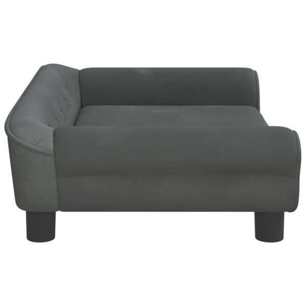 Cama para cães 70x48x22 cm veludo cinzento-escuro M 4