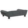 Cama para perros de terciopelo gris oscuro 70x48x22 cm 5