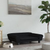Cama para cães 70x48x22 cm veludo preto 1
