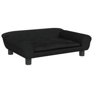 Cama para cães 70x48x22 cm veludo preto H