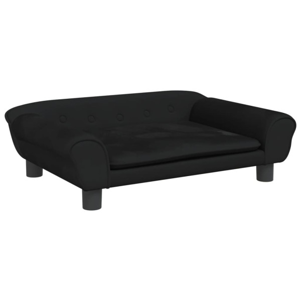 Cama para cães 70x48x22 cm veludo preto M 2