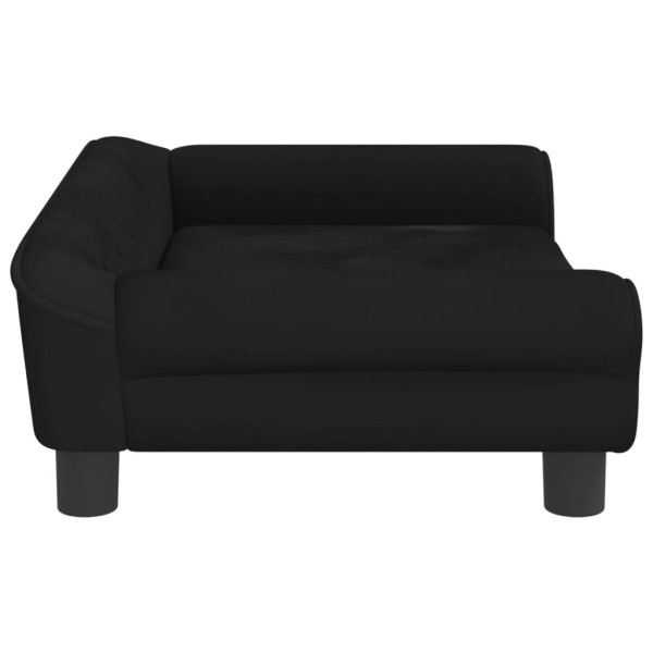 Cama para cães 70x48x22 cm veludo preto M 4