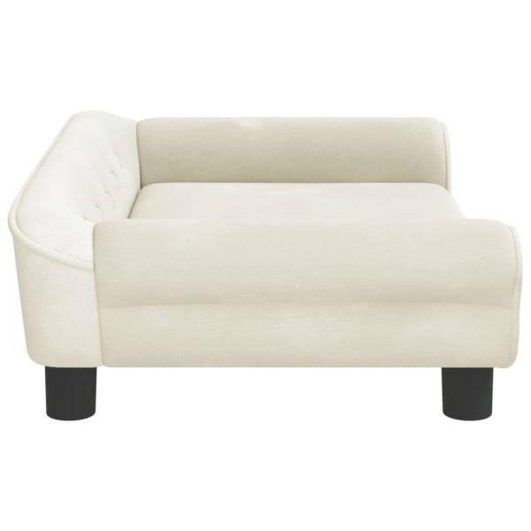 Cama para cães 70x48x22 cm veludo cor creme M 4