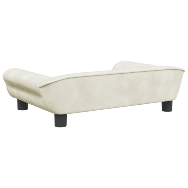 Cama para cães 70x48x22 cm veludo cor creme M 5