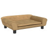 Cama para cães 70x48x22 cm veludo castanho 2