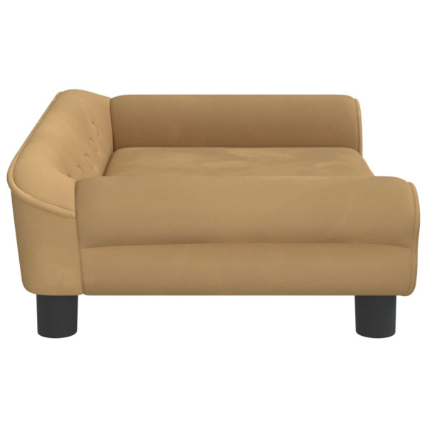 Cama para cães 70x48x22 cm veludo castanho M 4