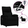 Sillón reclinable eléctrico de tela negro 2