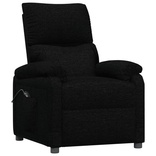 Sillón reclinable eléctrico de tela negro M 3