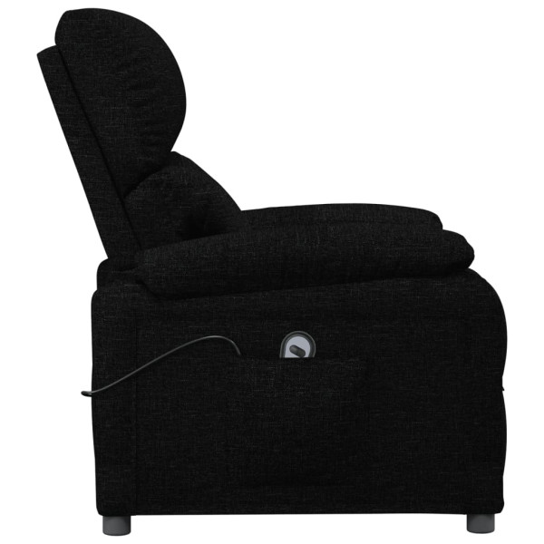 Sillón reclinable eléctrico de tela negro M 5