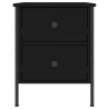 Mesita de noche madera de ingeniería negro 40x42x50 cm 5
