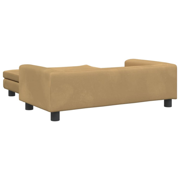 Cama para cães com extensão 100x50x30 cm veludo castanho M 5