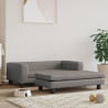 Cama para cães com extensão 100x50x30 cm couro artificial cinza 1