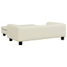 Cama para cães com extensão 100x50x30 cm couro artificial creme 5