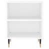 Mesas de cabeceira 2pcs 40x30x50 cm derivados de madeira branco 5