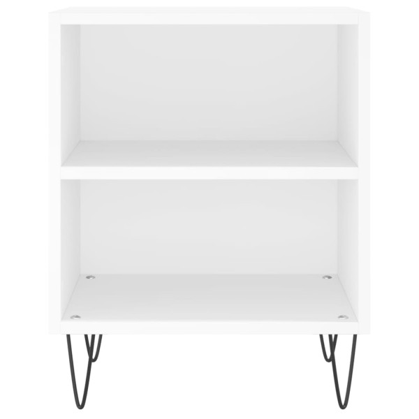 Mesitas de noche 2 uds madera de ingeniería blanco 40x30x50 cm M 5