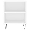 Mesas de cabeceira 2pcs 40x30x50 cm derivados de madeira branco 5