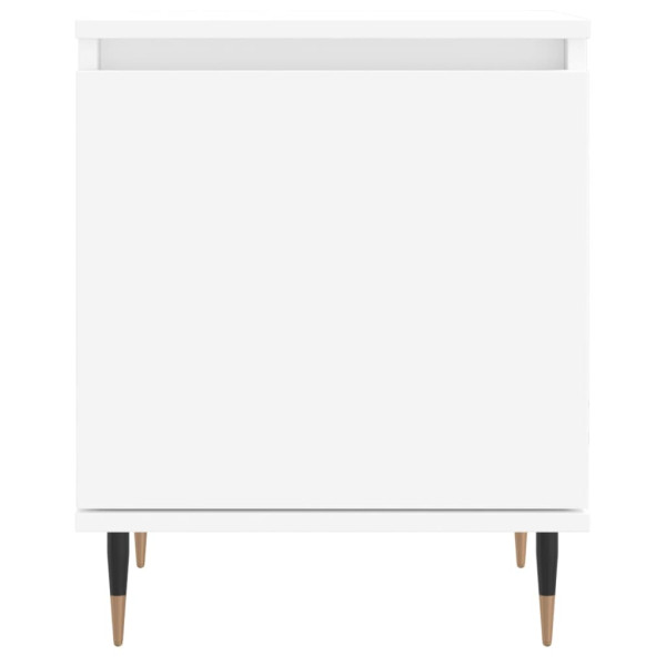 Mesas de cabeceira 2pcs 40x30x50 cm derivados de madeira branco M 5