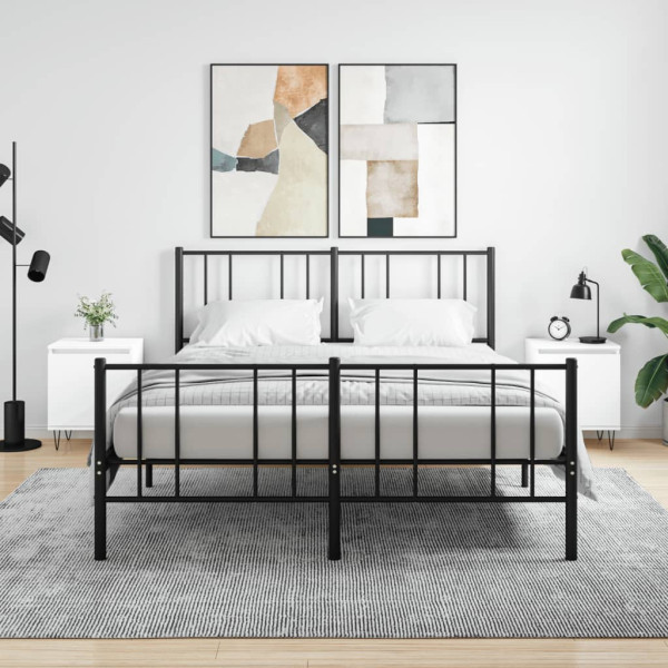 Mesitas de noche 2 uds madera de ingeniería blanco 40x30x50 cm D