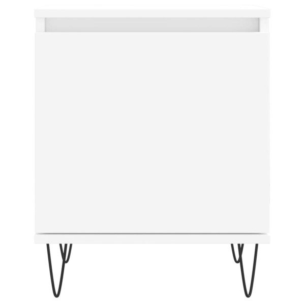 Mesas de cabeceira 2pcs 40x30x50 cm derivados de madeira branco M 5
