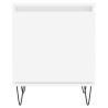 Mesas de cabeceira 2pcs 40x30x50 cm derivados de madeira branco 5