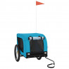 Remolque de bicicleta para perros hierro tela Oxford azul negro 2