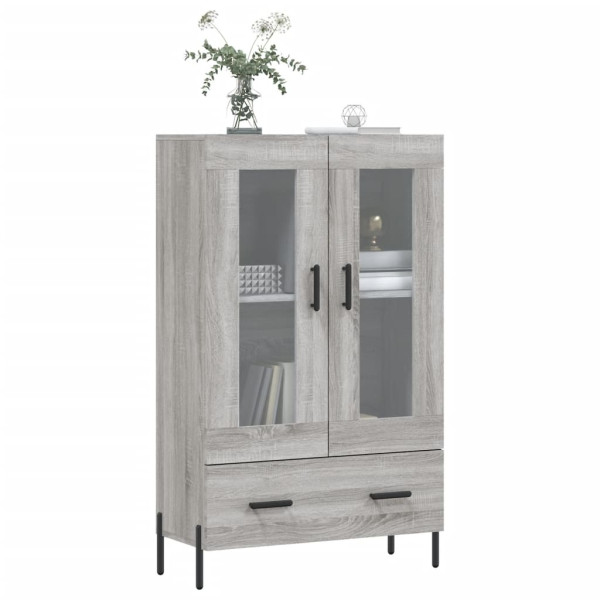 Aparador alto madera de ingeniería gris Sonoma 69.5x31x115 cm M 3