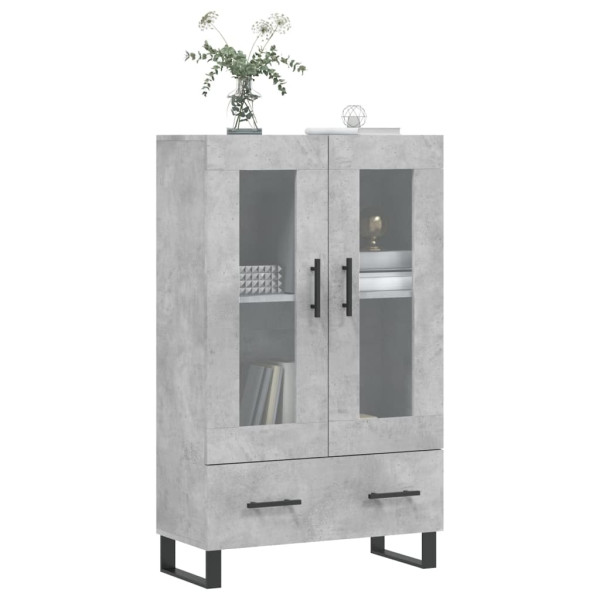 Aparador alto madera de ingeniería gris hormigón 69.5x31x115 cm M 3