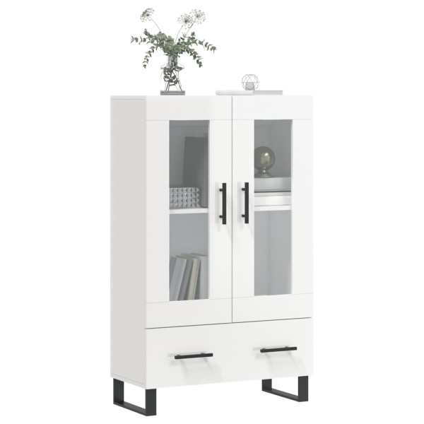 Aparador alto 69.5x31x115 cm derivados madeira branco brilhante M 3