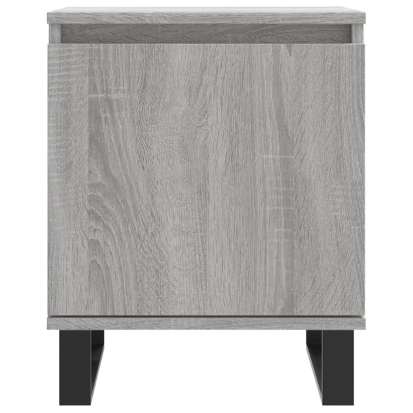 Mesita de noche 2 uds madera ingeniería gris Sonoma 40x30x50 cm M 5