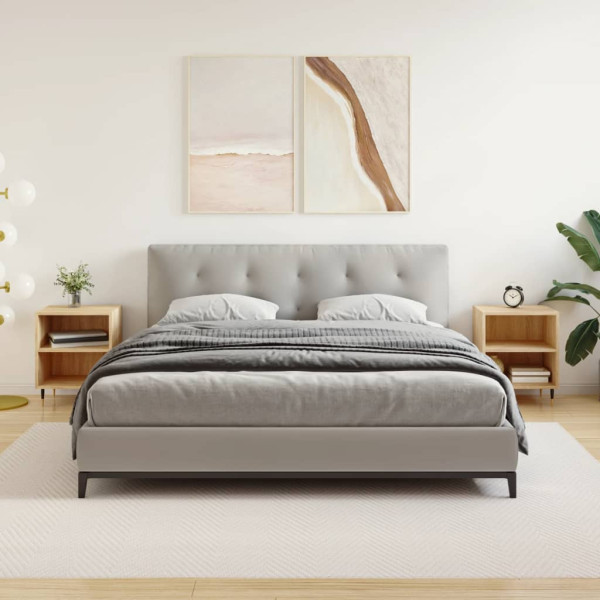 Mesitas noche 2 uds madera ingeniería roble Sonoma 40x30x50 cm D