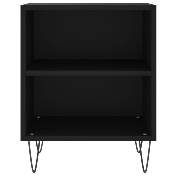 Mesas de cabeceira 2pcs 40x30x50 cm derivados de madeira preto M 5