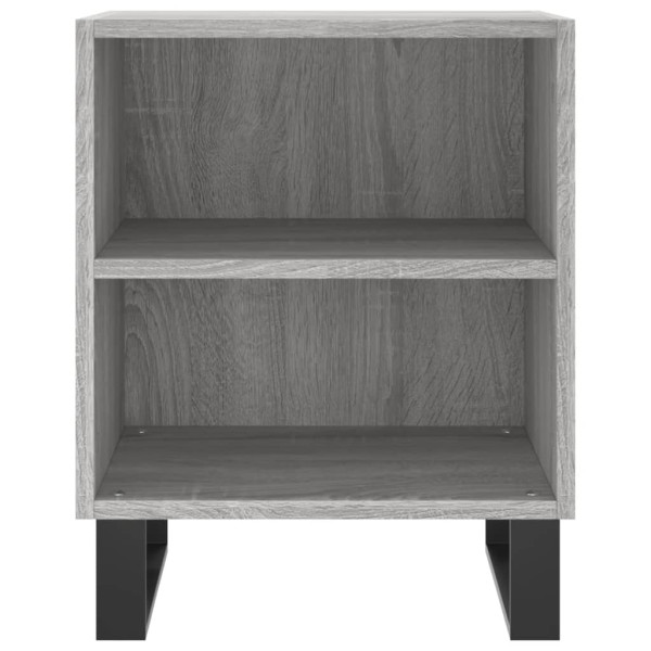 Mesitas de noche 2 uds madera ingeniería gris Sonoma 40x30x50cm M 5