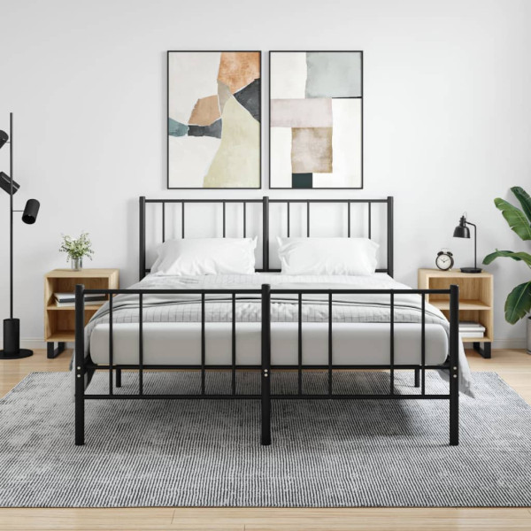 Mesitas noche 2 uds madera ingeniería roble Sonoma 40x30x50 cm D