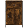 Mesita de noche madera contrachapada roble ahumado 40x42x60 cm 5