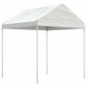 Gazebo com telhado 2.28x2.23x2.69 m polietileno branco 1