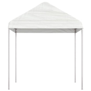 Gazebo com telhado 2.28x2.23x2.69 m polietileno branco H