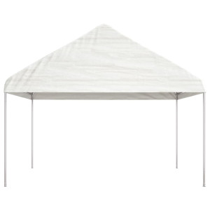 Gazebo com telhado 4.08x2.23x3.22 m polietileno branco H