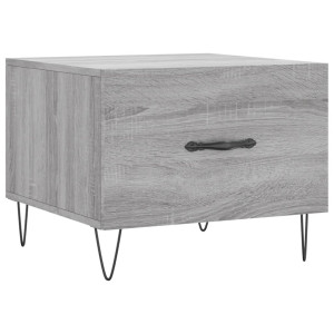 Mesa de centro madera contrachapada gris Sonoma 50x50x40 cm H