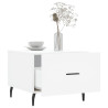 Mesa de centro madera de ingeniería blanca 50x50x40 cm 4