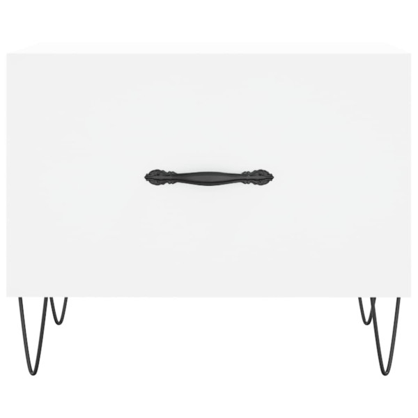 Mesa de centro madera de ingeniería blanca 50x50x40 cm M 5